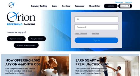 Orion fcu login - Access your Orion FCU accounts online or on your mobile device. Transfer funds, pay loans, set up alerts, and more with Orion's digital banking suite.